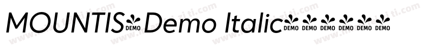 MOUNTIS-Demo Italic字体转换